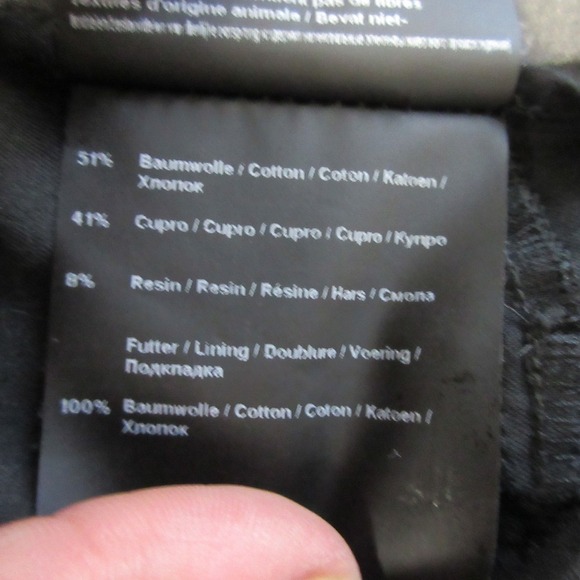 Annette Gortz Waxed Pants Women 36 US 6 Black Drawstring Pocket Zip Designer 314 - Picture 5 of 15